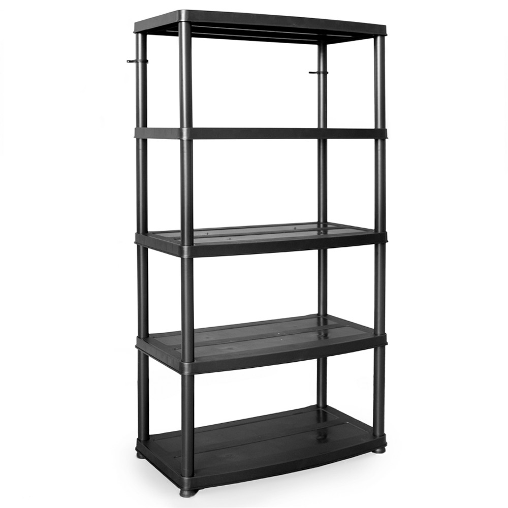 Regał plastikowy czarny wciskany uniwersalny do 250kg